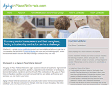 Tablet Screenshot of aginginplacereferrals.com
